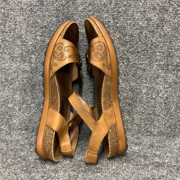 Dansko Womens Paola Leather Tooled Cork Slingback Sandals US 10 EU 40 Strappy - Picture 8 of 15